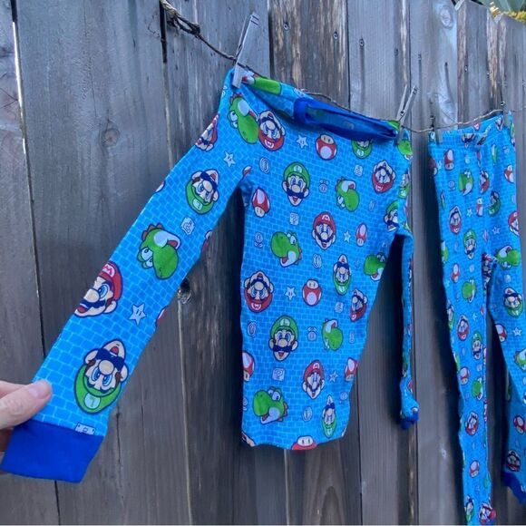 Super Mario Boys 4-Piece Cotton Pajama Set, Size 10 - Picture 4 of 11